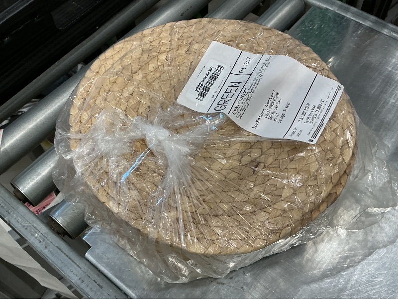 Photo 1 of 13.5'' Round Woven Placemats Set of 12, Boho Rattan Chargers for Dinner Plates, Rustic Wicker Place Mats, Straw Braided Table Placemats, for Dining Table, Thanksgiving, Fall, Farmhouse, and Christmas