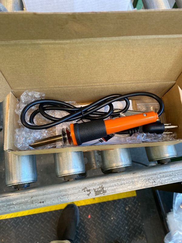 Photo 1 of ***MISSING PARTS*** Honoson 19 Pieces Electric Hot Knife Cutter Tool, Multipurpose Hot Knife Stencil Cutter with Metal Stand, 14 Blades, 3 Chuck Sleeves for Cutting Carving(Orange)