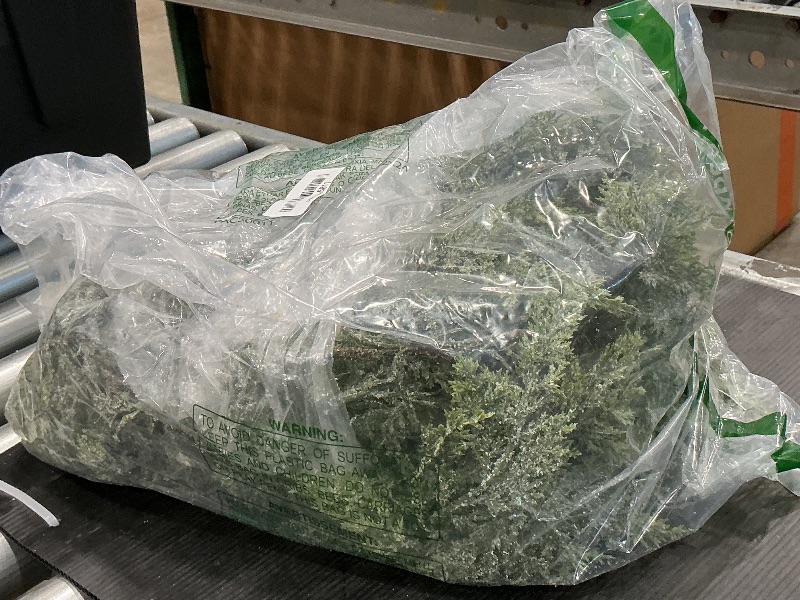 Photo 1 of 2 Pcs Christmas Snow Norfolk Pine Garlands, 6 Ft White Frost Real Touch Artificial Greenery Garland, Faux Snowy Pine Cedar Garland Ornaments for Mantle Fireplace Table Indoor Outdoor Xmas Decoration