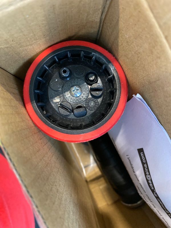 Photo 1 of *Minor Damaged*
FANHAO Professional Heavy Duty Garden Hose Nozzle, 100% Metal Thumb Control Water Hose Sprayer with 8 Spray Patterns, High Pressure Water Nozzle for Lawn & Plant Watering, Car & Pet Washing