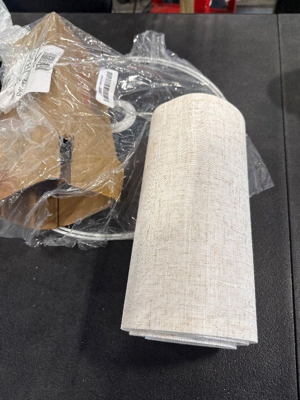 Photo 1 of ** UNKNOWN SIZE**Lamp Shade for Table Lamps, Drum Lampshade for Floor Lamps, 13" Top X 13" Bottom X 10" High Large Lamp Shade, Beige Modern Fabric Lampshade, Easy Assembly Replacement Lamp Shade Spider Fitter