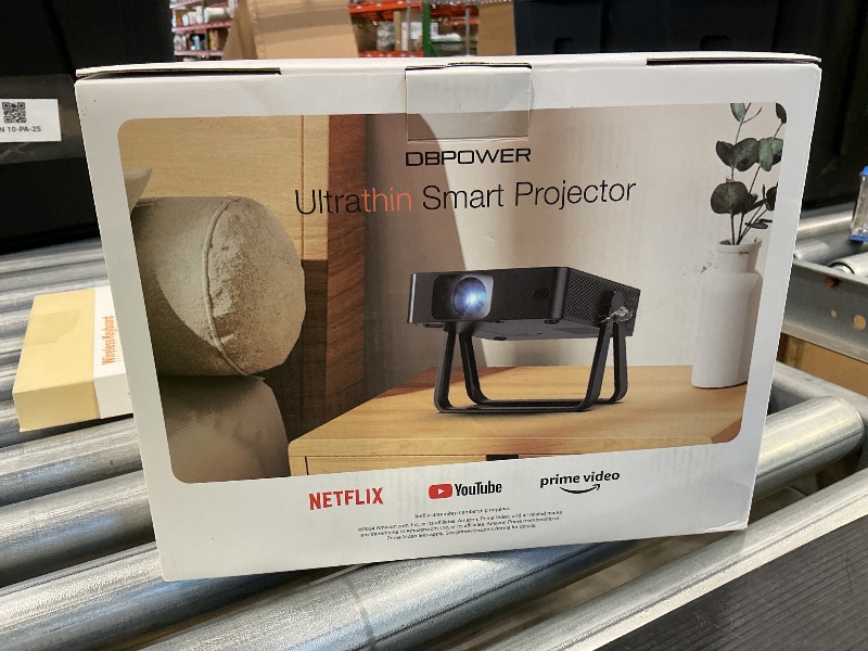 Photo 1 of [Ultra-Slim 1.97"| Auto Focus | Built-in Apps | 360° Stand] Smart Mini Projector with WiFi 6 & Bluetooth, Built-in Apps, DBPOWER N5 Movie Projector for Bedroom