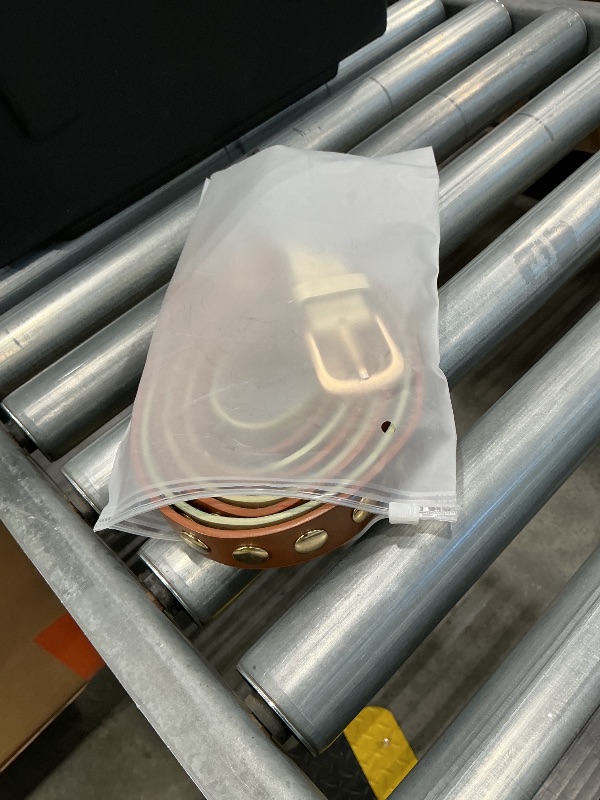 Photo 1 of (Prototype) SANSTHS 3 PACK Women Leather Belts for Jeans Pants Dresses Fashion Ladies Waist Belt with Gold Square Buckle,Black Brown Leopard,3XL