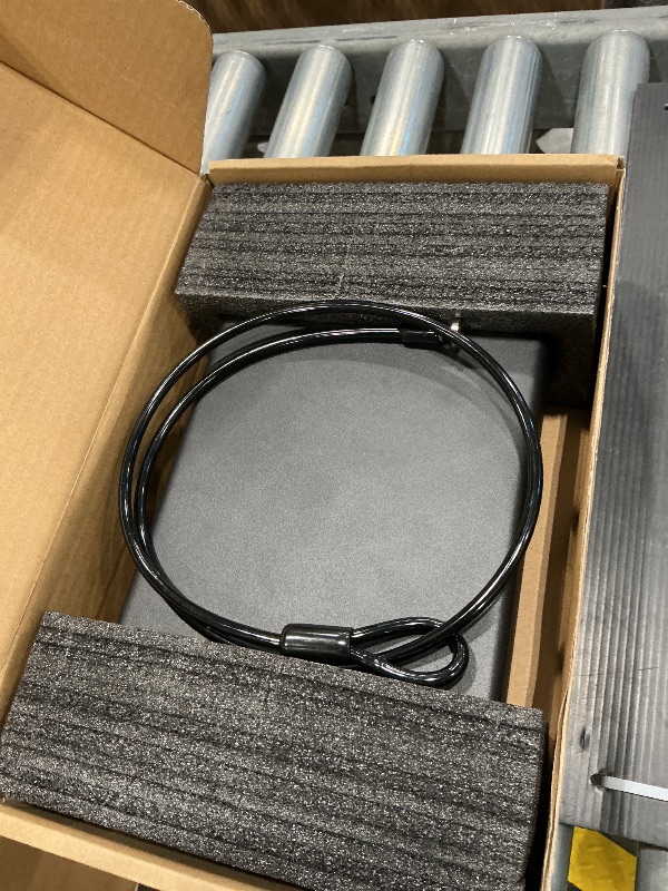 Photo 1 of *Missing Parts - See clerk notes*
Grimtron Portable Pistol Safes – Electronic Lock Box & Key Access, Silent Mode, Compact Car Gun Safe for Handgun, Small Single Safe for Travel, Office, Dorm Use