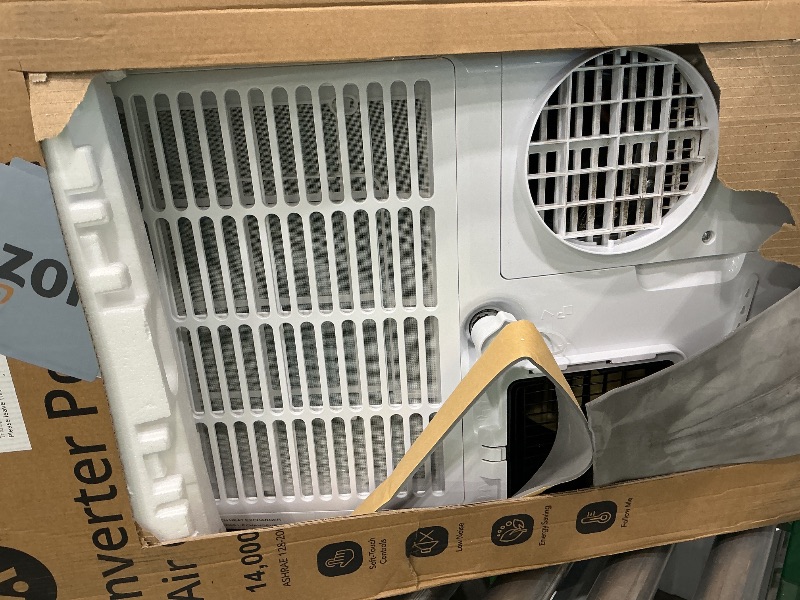 Photo 1 of 14,000 BTU Inverter Portable Air Conditioner Cools Up to 750 Sq. Ft with Dual Hose, 4-in-1 Portable AC Unit with Remote Control & Installation Kits for Large Room, 3 Speed, 24 Timer