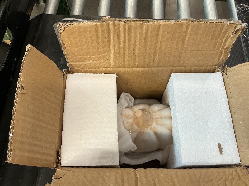 Photo 1 of *Missing Parts - Check clerk notes*
Mud Pie White Pumpkin Butter Dish, 4 1/4" x 7 1/2"