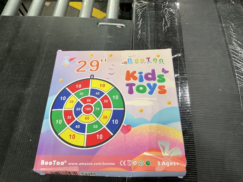 Photo 1 of 29" Large Dart Board for Kids, BooTaa Kids Dart Board with 12 Sticky Balls, Boys Toys, Indoor/Sport Outdoor Fun Party Play Game Toys, Birthday Gifts for 3 4 5 6 7 8 9 10 11 12 Year Old Boys Girls