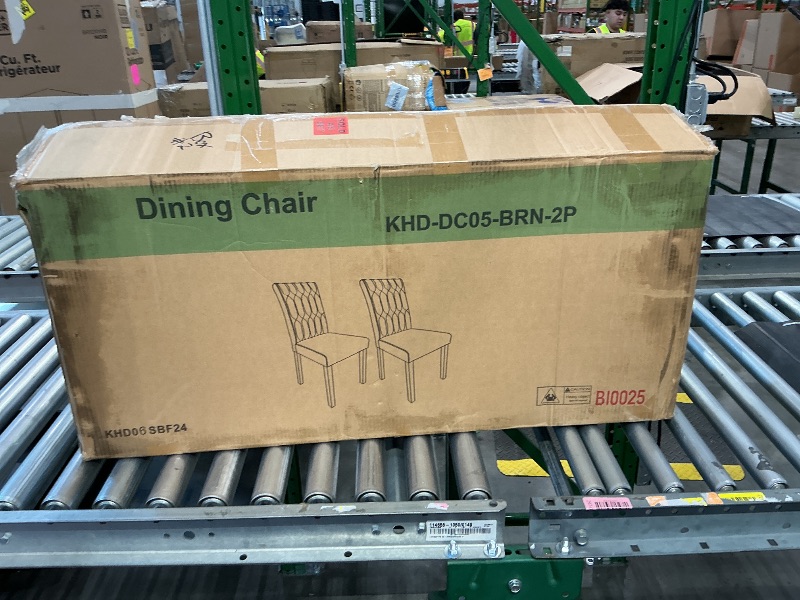 Photo 1 of *Brown* VECELO Upholstered Dining Chairs Set of 4, Modern Accent Parsons with Comfort Seat, Solid Wood Legs w/Rubber Footpads, for Living Room Kitchen, Beige