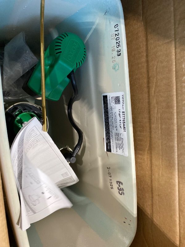 Photo 1 of *PARTIAL SET* TOTO Drake Two-Piece Elongated 1.6 GPF Universal Height TORNADO FLUSH Toilet with CEFIONTECT, Cotton White - CST776CSFG#01