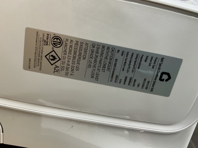 Photo 1 of 12000 BTU Mini Split Air Conditioner, 22 SEER2 115V Split Unit Ac