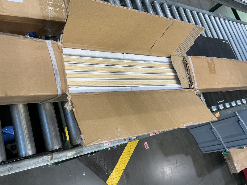 Photo 1 of 8 Pack Slat Wall Panels, WPC Soundproof 3D Wall Panel for Interior Wall Decor, 96 x 6 in (Oak)