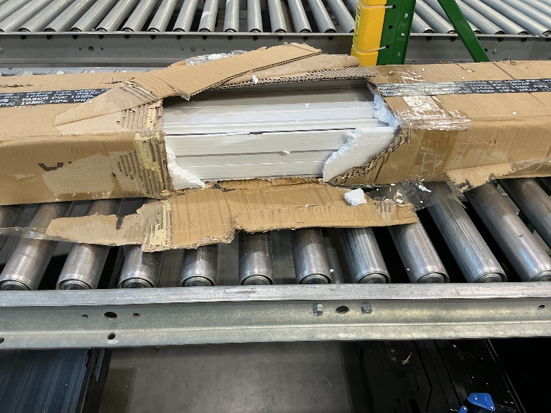 Photo 1 of 32x96in PVC Internal Accordion Folding Door, Multifold Sliding Door for Closet, White in Color, with Installation Hardware; Handle; Latch.