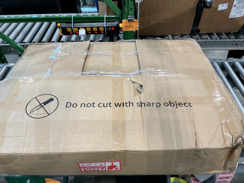 Photo 1 of *Missing assembly manual *YITAHOME Vanity Desk Set with Large 35" LED Mirror and Lights, Makeup Table with 4 Drawers & Stool, 2 AC Outlets and 2 USB Ports, Adjustable Lighting, Modern Ample Storage Dressing Table, White