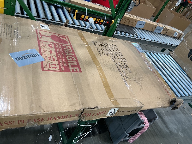 Photo 1 of ACE DECOR 56-60" W x 58" H Frameless Bathtub Sliding Doors, Glass Shower Door for Tub with 5/16" (8mm) Clear SGCC Tempered Glass, Matte Black Finish Shower Doors, Reversible Installation