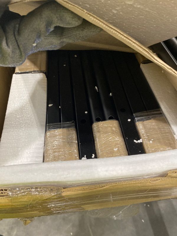 Photo 1 of *SOLD FOR PARTS, PARTIAL SET* LEEKOUS Upgraded Version Thicken Metal Queen Over Queen Bunk Bed, Stronger Heavy Duty Steel Bunk Beds Queen Over Queen Size with Ladder and Guard Rail for Adults, Easy Assembly (Queen Over Queen)