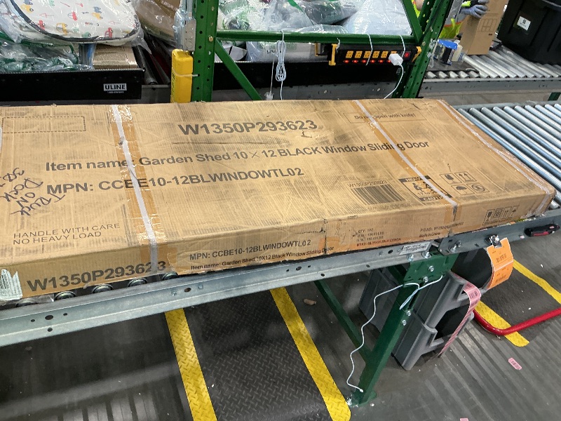 Photo 1 of 12 x 10 FT Outdoor Storage Metal Shed, Bike Garden Tool Shed with Slooping Roof, Lockable Doors and Aluminum Frames, Shed Easy to Assemble for Garden, Patio, Lawn, Black