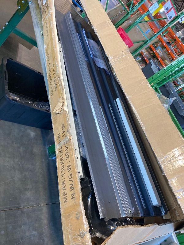 Photo 1 of *PARTIAL SET - Check clerk notes*
8x6 FT Outdoor Storage Shed with Metal Foundation & Lockable Sliding Doors, All-Weather Galvanized Steel Tool Shed for Garden/Patio/Backyard, UV & Rust Resistant, Easy Assembly, Grey