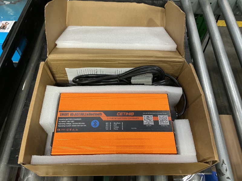 Photo 1 of 12V 24V 36V 48V Smarter Adjustable Lithium Battery Charger with Anderson Plug. Bluetooth APP Control, LIFEPO4 Battery Charger. 16FT, 3-Stage Charge Technology, for Golf Cart, Truck, RV, Boat and More