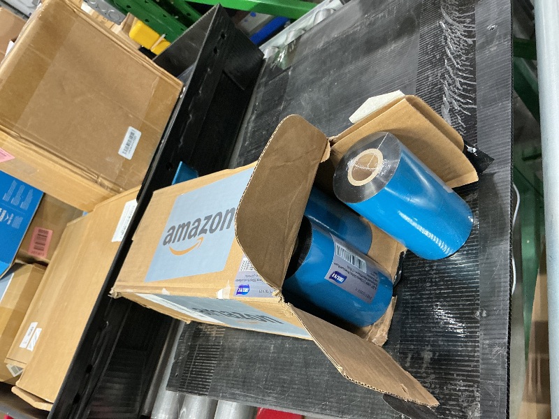 Photo 1 of (10 Rolls) 4.33'' x 984' Premium Resin Enhanced Wax Ribbon, 110mm x 300m Black Thermal Transfer Ribbon, Barcode Thermal Label Printer Ribbon, CSO-Ink Outside, 1'' Core for Zebra, TSC, GoDex, Citizen