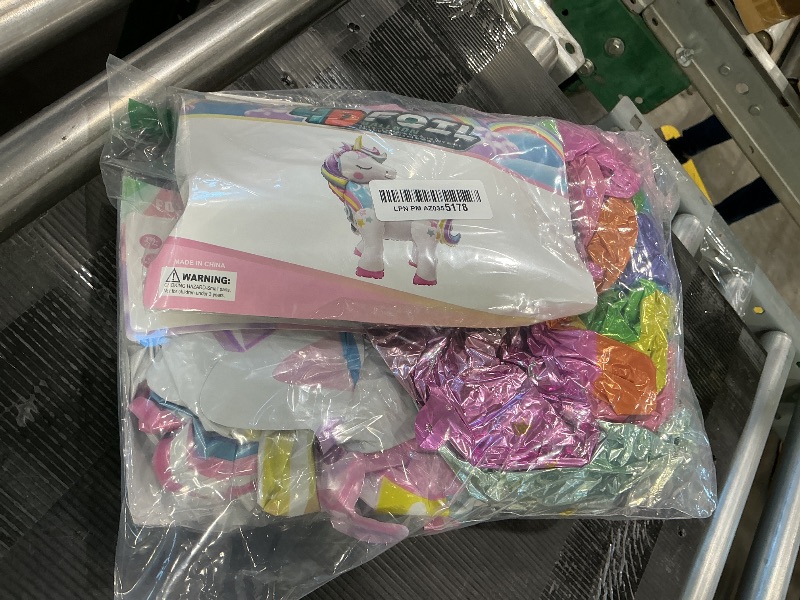 Photo 1 of 6PCS Self Standing Unicorn Balloons, Self Standing Unicorn, Large Rainbow, Colorful Number 6, Star Balloons for Girl Purple Pink 6th Party Decorations Supplies.(6th)
