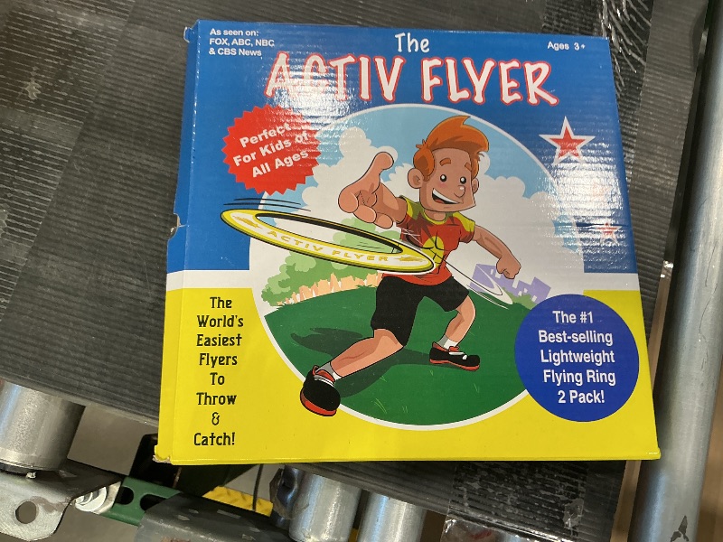 Photo 1 of Activ Life Flying Rings for Kids, Fun Beach Toys, Gifts for Boys Girls Teens, Cool Family Outdoor Games, Play at Swimming Pool, Playground, Basket Fillers Birthday Presents, Cyan/Yellow