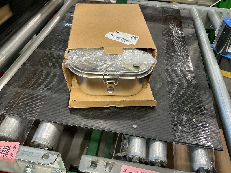 Photo 1 of 304 Stainless Steel Bento Box 3-Compartment Tray Lunch Box and Food Containers Leakproof 1800ml Metal Bento Containers with Airtight Valve Handle Including Fork Knife Chopsticks for Travel Work Picnic