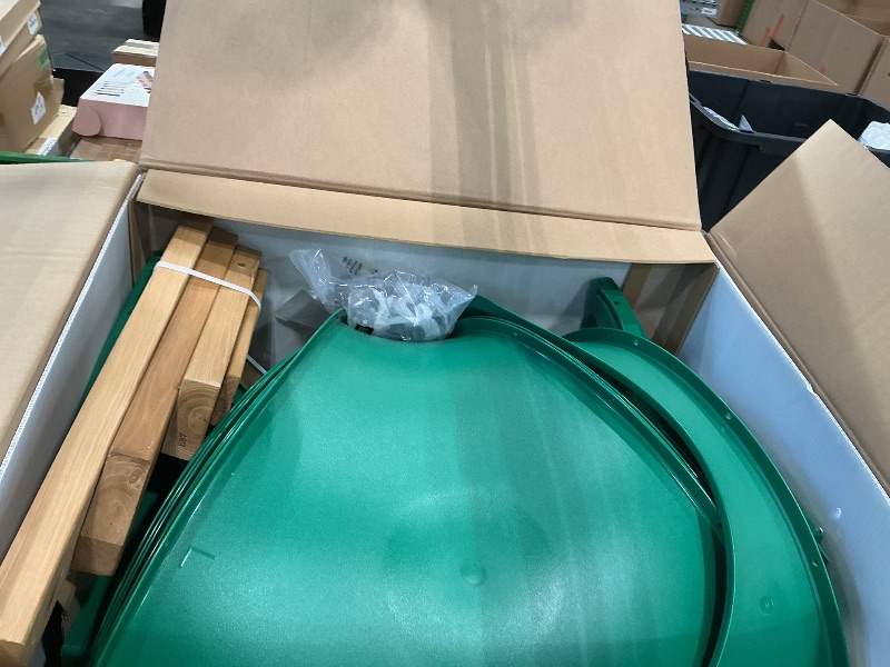 Photo 1 of *PARTIAL SET*
Backyard Discovery Cedar Cove Cedar Wood Swing Set with Spiral Tube Slide, Wave Slide, Clubhouse, Toy Grill, Snack Bar, Rock Wall, Belt Swings, Web Swing, Balcony, Chalkboard, Ladder, Outdoor Playset