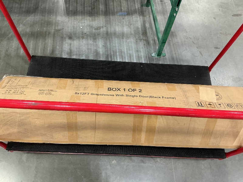 Photo 1 of ***PARTIAL SET***AirWire 8×12 FT Greenhouse for Outdoors, Quick Setup Polycarbonate Greenhouse with Roof Vent, Walk in Green Houses for Outside for Outdoor Garden Backyard, Black