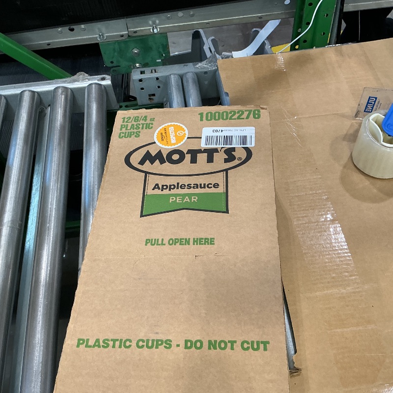 Photo 1 of *Best By NOV 25, 2025 * Mott's Pear Applesauce, 4 Oz Cups, 72 Count (12 Packs Of 6), No Artificial Flavors, Good Source Of Vitamin C, Nutritious Option For The Whole Family