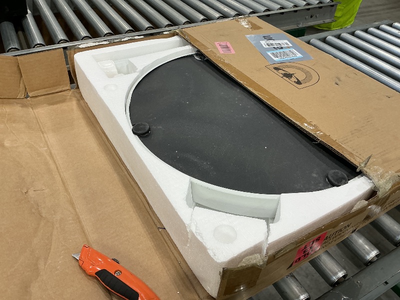 Photo 1 of *Partial Set*
California Umbrella 50 lbs. Round Concrete Weighted Powdercoated Steel Umbrella Base, White Frame