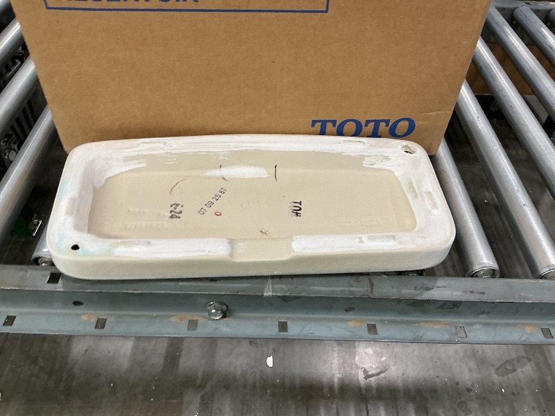 Photo 1 of *Only the tank* TOTO Drake Two-Piece Elongated 1.6 GPF Universal Height TORNADO FLUSH Toilet with CEFIONTECT, Cotton White - CST776CSFG#01