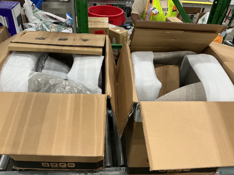 Photo 1 of ***PARTIAL SET*** ***READ CLERK NOTES*** COLAMY 60 Inch Rectangular Kitchen Dining Table for 6, Modern Farmhouse Dining Table Set for 6, Wood Dining Table and Upholstered Dining Chairs for Kitchen, Dining Room, Restaurant, Brown/Camel