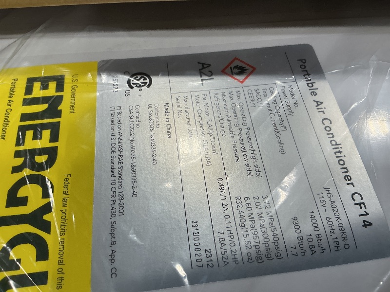 Photo 1 of 14000 BTU Portable Air Conditioners Cools Up to 750 Sq.Ft, 3 in-1 Free Standing Cooling AC Unit with Fan & Dehumidifier, Includes Remote Control & Window Kit, Smart/Sleep Mode, Auto Swing, 24H Timer