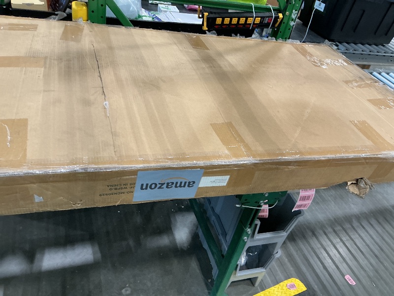 Photo 1 of *Minor Damage*
ZINUS Gerard Faux Leather Upholstered Platform Bed Frame, Mattress Foundation, Wood Slat Support, No Box Spring Needed, Easy Assembly, Queen, Black