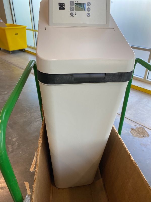 Photo 1 of *Major Damaged* Kenmore 350 Water Softener System – 32,000 Grain Capacity Whole House Hard Water & Iron Reduction – Compact, Easy to Install, Salt Saving Technology