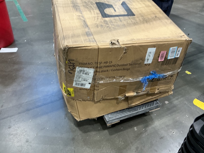 Photo 1 of ***PARTIAL SET*** ***READ CLERK NOTES*** Pamapic 7 Pieces Outdoor Sectional Furniture?Wicker Patio sectional Furniture Sets?All-Weather Rattan Sectional Sofa Conversation Set with Coffee Table and Washable Couch Cushions Covers