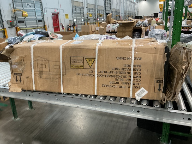 Photo 1 of 10x20 Pop Up Canopy Tent with Side Walls, Heavy Duty Outdoor Canopy UPF 50+ All Season Waterproof Commercial Street Vendors Party Tents with Roller Bag, 8 Stakes & 6 Sandbags, Blue