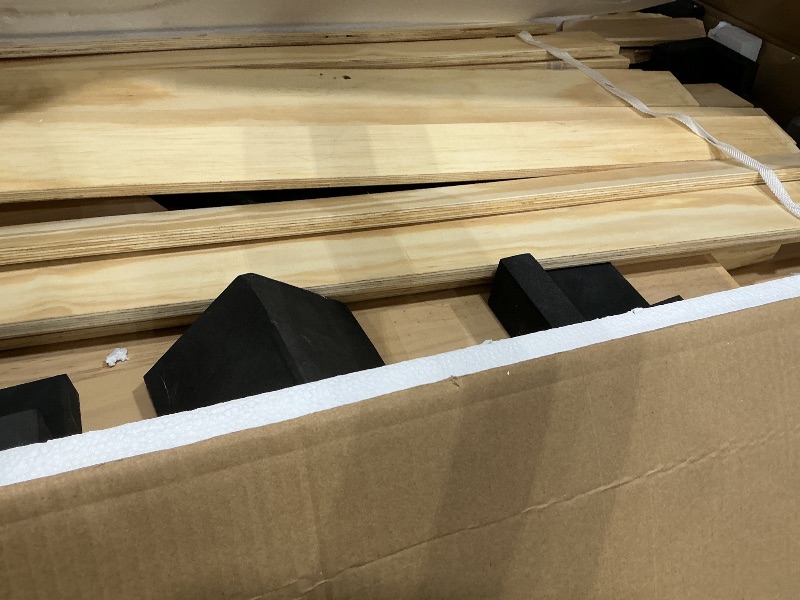 Photo 1 of *MISSING PARTS UNKNOWN*
Max & Finn Murdock Kids Montessori Floor Bed with 2 Heights, Built-in Bookshelf, Solid Wood, Natural