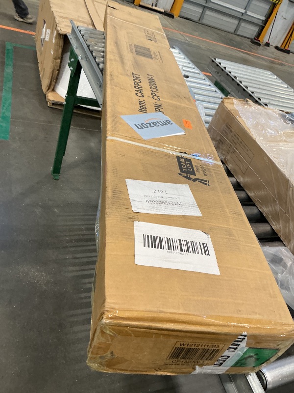 Photo 1 of *PARTIAL SET*
Aprilsoul Outdoor 13x20 FT Carport, Duty Canopy Storage Shed with Mesh Windows and Galvanized Steel Tube, All-Season Tarp, Wide Range of Appliaction for Car, Boat and Reunion, White