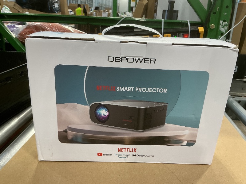 Photo 1 of [Auto Focus/Netflix-Certified/Dolby Audio]Smart Projector with WiFi and Bluetooth, DBPOWER Projector Built-in Apps, Native 1080P, Auto 6D Keystone, Upgraded Fan Cooling for Outdoor Movie Home Theater