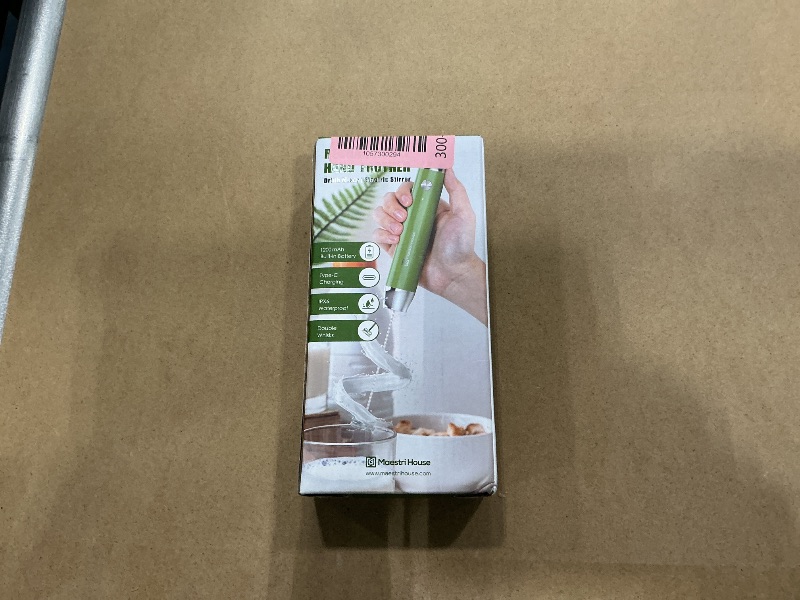 Photo 1 of *Minor Damage*
Maestri House Rechargeable Milk Frother, LunaFro NS Handheld Electric Foam Maker Waterproof Detachable Stainless Steel Whisk Drink Mixer Foamer for Lattes, Cappuccino, No Stand