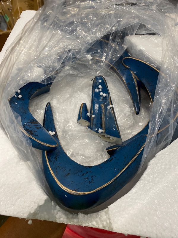 Photo 1 of *Minor Damage - See clerk notes*
LuckySunDecorQZ Abstract Sculpture Art Home Decor Accents Modern Decorative Objects for Living Room Shelf Coffee Table TV Stand Cabinet Office Decor Accents (Blue)