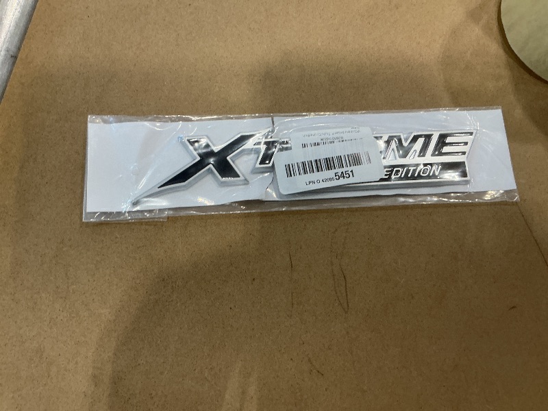Photo 1 of 1PCS Xtreme Emblem Fender Side Rear Limited Edition 3D Badge Nameplate Sticker Decal Replacement for Xtreme Car Trucks (Chrome Black), (X1AQA-16)