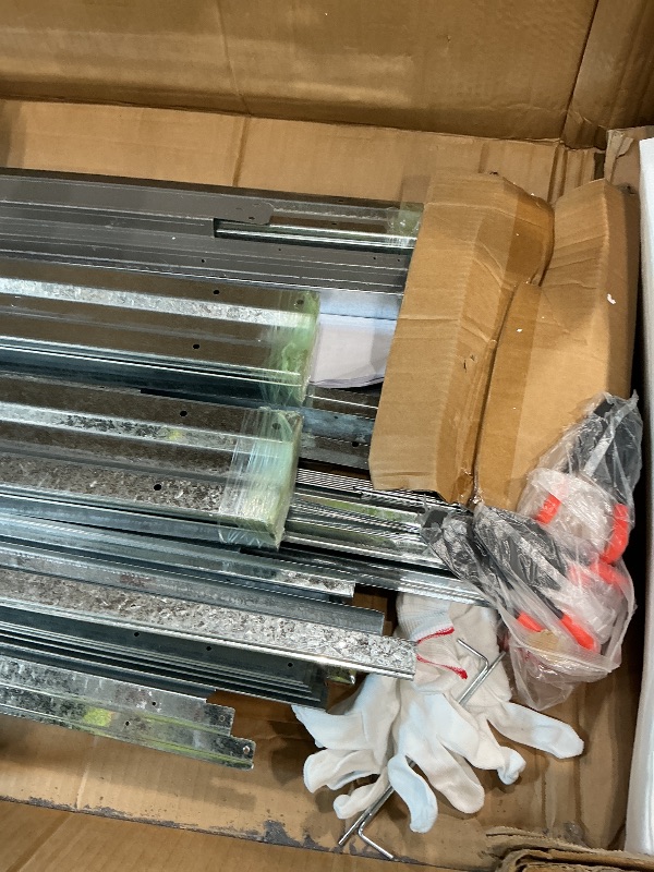 Photo 1 of 12' x 10' XL Outdoor Storage Shed, Sturdy Metal Building w/Windows & Lockable Doors for Garden, Backyard, Poolside and Lawn, Grey+White