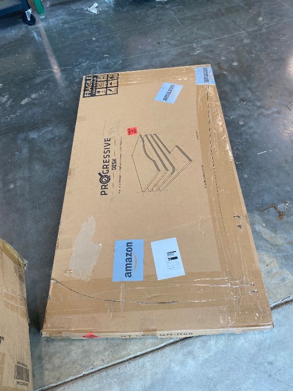 Photo 1 of *Partial Set* Progressive Desk Stand Up Height Adjustable Standing Desk - L Shaped 83" x 55" Table - Gray Oak, Black Frame