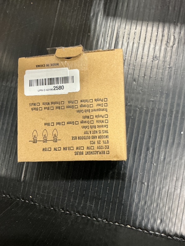 Photo 1 of 25 Pack C7 LED Clear Orange Replacement Bulbs for String Lights Outdoor, E12 Screw Base, 0.6W Night Light Plastic Bulbs for Halloween Fall Decor Indoor Outdoor Roofline Garden Yard Party Decorations