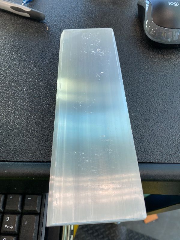 Photo 1 of *Minor damage to 1* New Age Imports, Inc.® ~ Premium Quality Selenite Charging Plate 8x4" - Approx. 2 LBs. Great for Wicca, Reiki, Healing, Metaphysical, Chakra, Positive Energy, Meditation, Protection, Decoration.