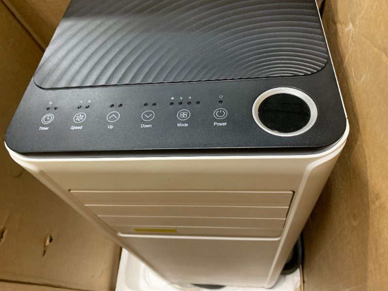 Photo 3 of Amazon Basics 3-In-1 Portable Air Conditioner, 12000 BTU (ASHRAE), Cools Up to 550 Sqf, Portable AC with Cool/Dry (Dehumidifier)/Fan-Only Functions, Auto Mode, Sleep Mode, Timer, White