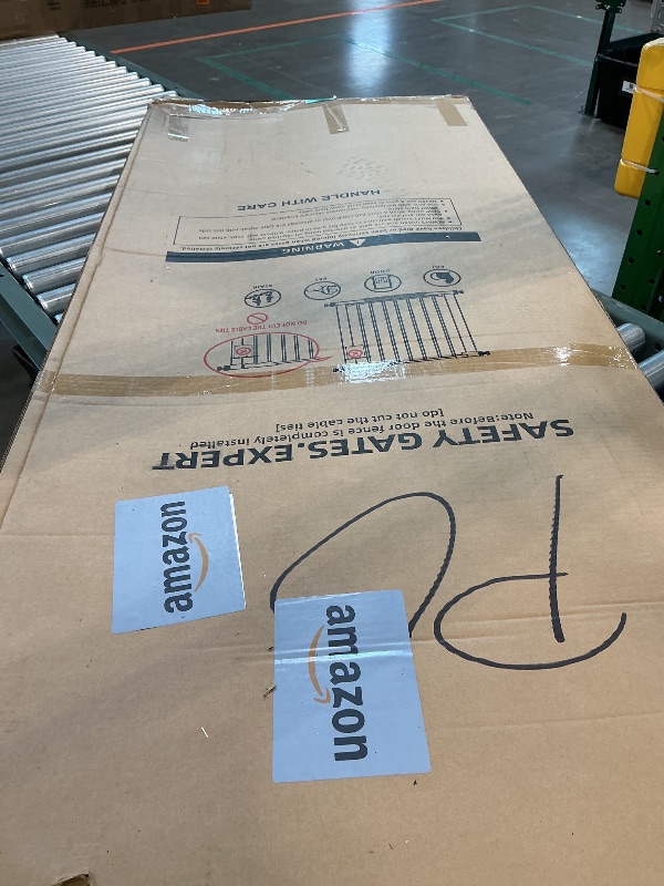 Photo 1 of 71 inch Extra Tall Gates for Cats, Adjustable 29.92" and 43" Wide Baby Gate, Pressure Mounted Full Door Pet Gate for Doorway, Stairs,House(White, 71 Inch)