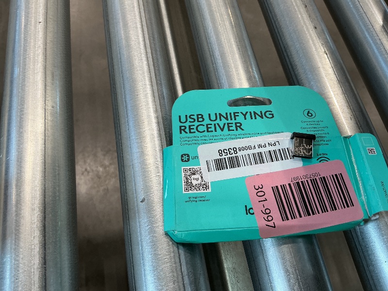 Photo 1 of Logitech Unifying Receiver, 2.4 GHz Wireless Technology, USB Plug Compatible with all Logitech Unifying Devices like Wireless Mouse and Keyboard, PC / Mac / Laptop - Black